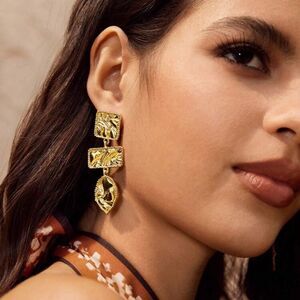 Free People Gold Chandelier Earrings